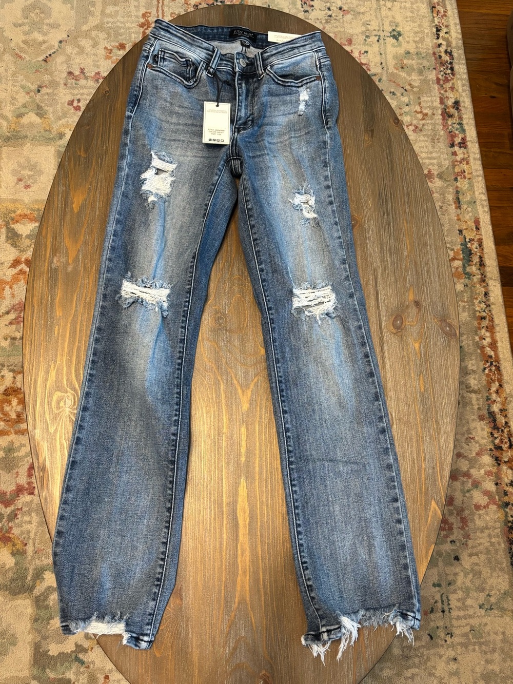 Judy Blue Straight Fit Distressed Jeans Women 1/25 BNWT JB82425MD